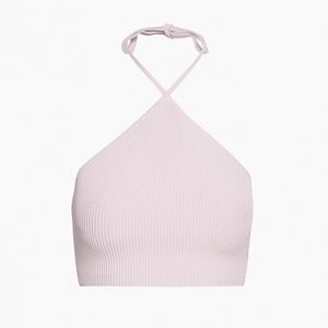 Aritzia Babaton Sculpt Knot Halter Halo pink Rose Halo Size M New With Tags